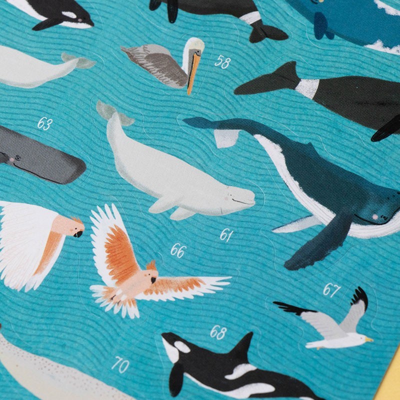 poster i enganxines d’animals del món